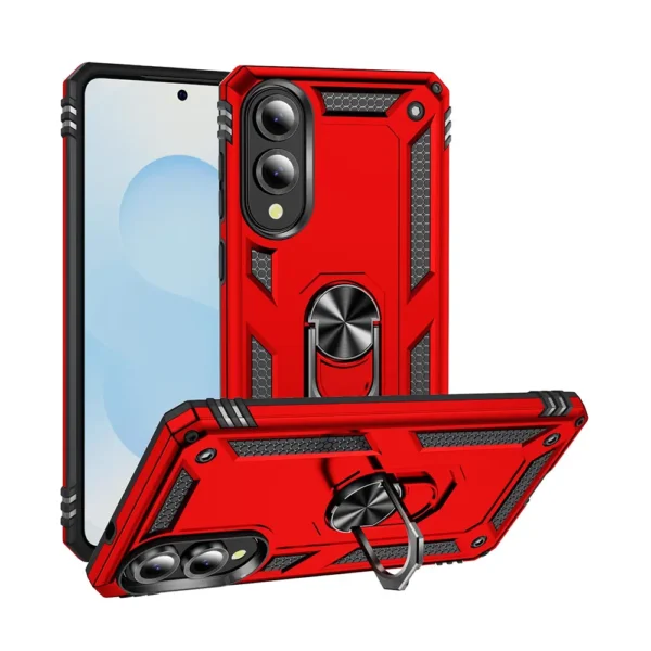 16C Ring Armor Case Samsung S25 Edge Red