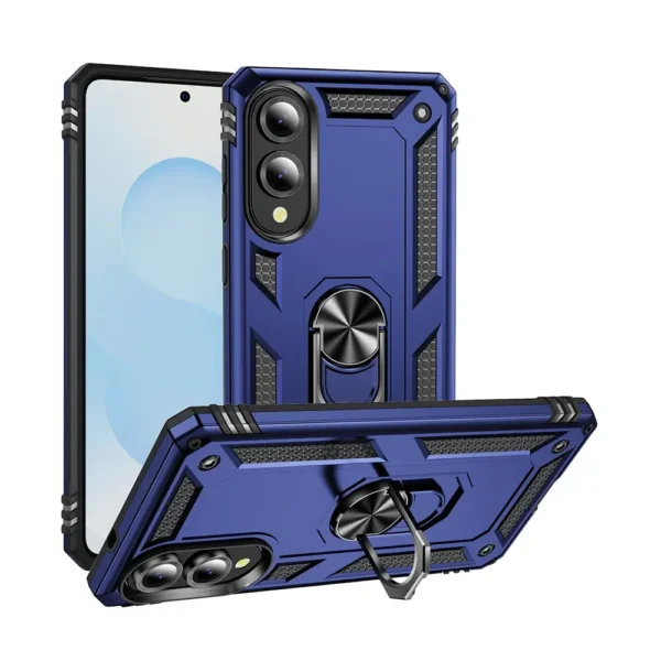 16D Ring Armor Case Samsung S25 Edge Blue