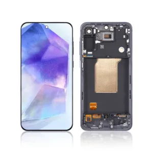 Replacement LCD Screen For Samsung Galaxy A55 (A556) Black - With Frame
