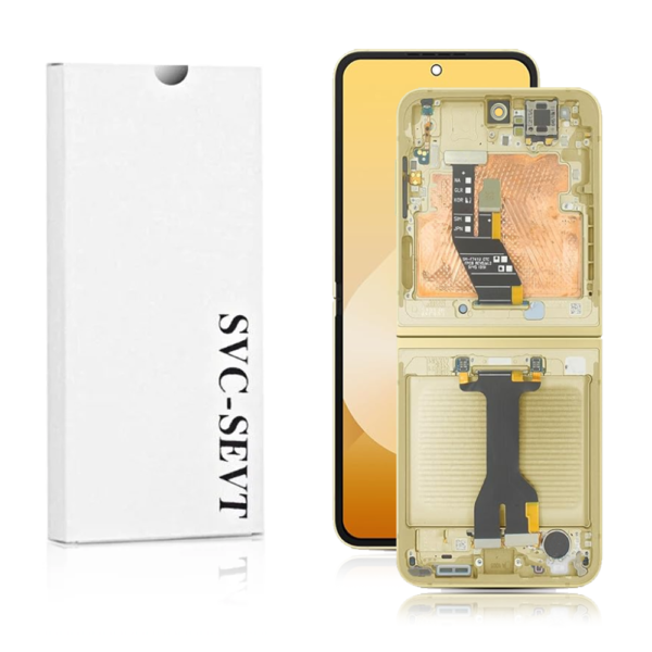 Genuine LCD Screen For Samsung Galaxy Z FLIP 6 5G (F741) With Frame and Touchpad – Yellow (GH82-35013B)