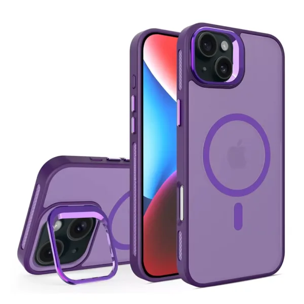 8D Camera Holder Magsafe Case iPhone 14 15 Purple iShine Trade T/A Boltify Limited