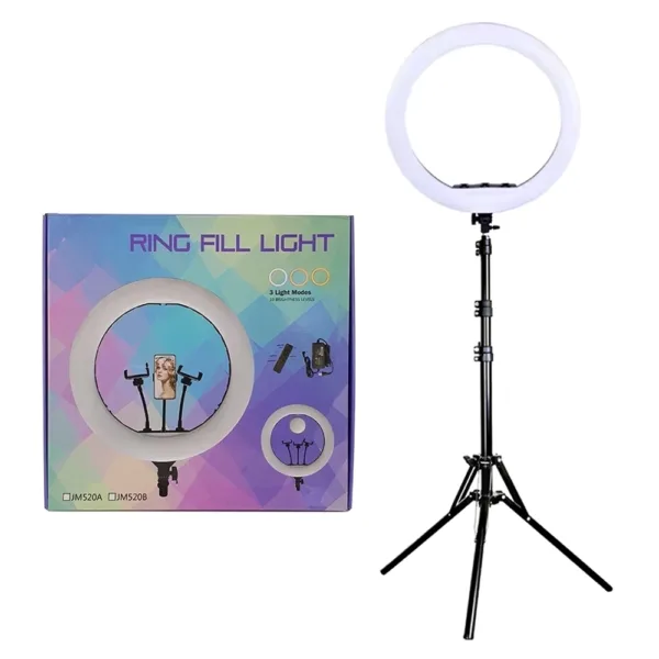 13A JM520 Ring Fill Light With Mirror And 3 Light Modes 3 Phone Holder iShine Trade T/A Boltify Limited