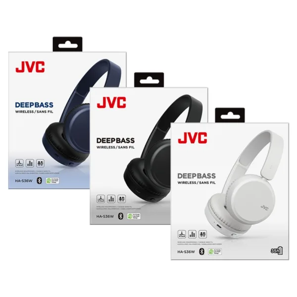 JVC HA-S36W  Deep Bass Wireless On-Ear Headphones
