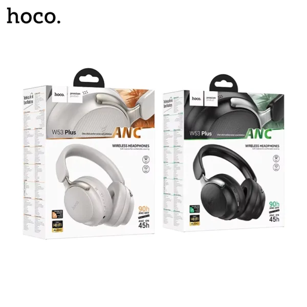 18A HOCO W53 Plus ANC Wireless Bluetooth Headphone iShine Trade T/A Boltify Limited