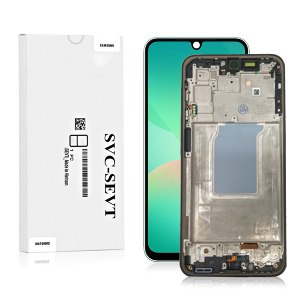 1A Genuine LCD Screen For Samsung Galaxy A26 5G A266 With Frame and Touchpad – Black GH82 37049A iShine Trade T/A Boltify Limited
