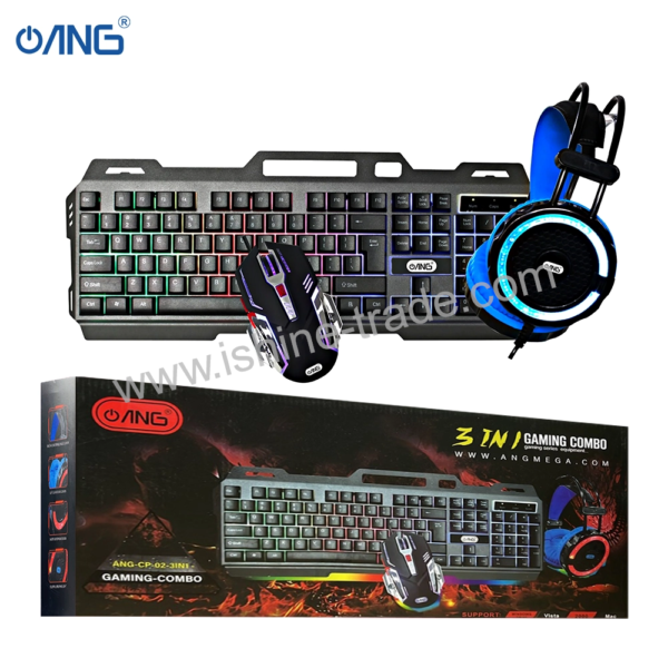 ANG CP02 - Wired 3 in 1 Gaming Keyboard + Mouse + Headphone Combo