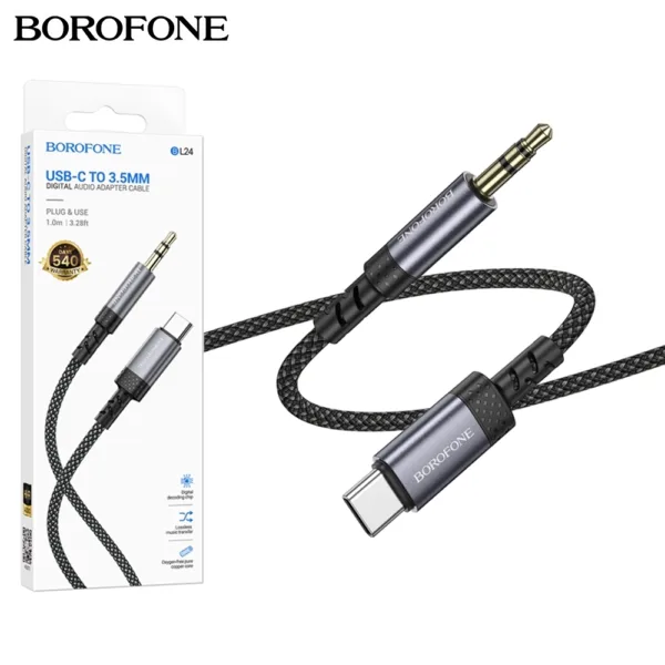BOROFONE BL24 USB C To Aux 3.5mm Cable