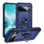 2B Slim Shockproof Ring Armor Stand Phone Cover Case for Google Pixel 10 Pro XL Blue