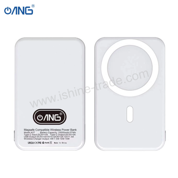 34B ANG A27 Magsafe Magnetic Wireless Charging 20W Power Bank 10000mAh iShine Trade T/A Boltify Limited