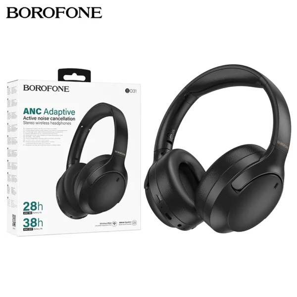 36A BOROFONE BO31 Prestige ANC Adaptive Wireless Headphone iShine Trade T/A Boltify Limited