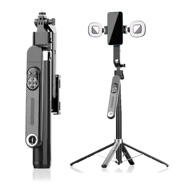 36B Q515TK H Tracking Gimbal Selfie Stick With Dual Lamp iShine Trade T/A Boltify Limited