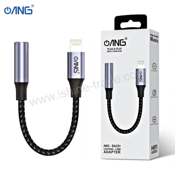 ANG BAC01 - 3.5MM Aux To Lightning - Headphone Jack Adaptor