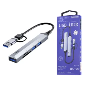 3A Aluminum alloy 5-in-1 Type-C+USB HUB RU-U