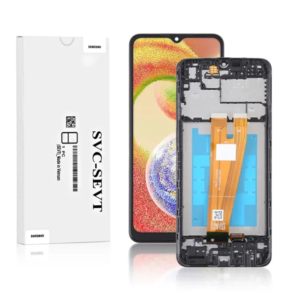 Genuine LCD Screen For Samsung Galaxy A04 (A045) With Frame and Touchpad - Black  (GH81-22731A)