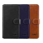 ANG Premium Leather Book Case For iPhone 16e