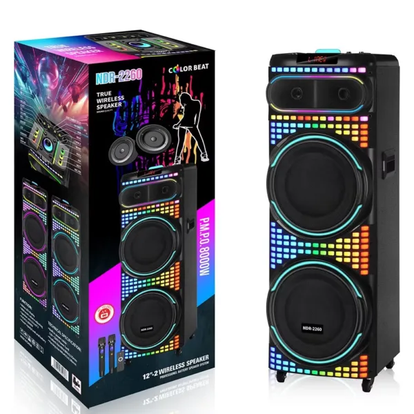 44A NDR 2260 Dual 21 inch Karaoke Bluetooth Trolley Speaker iShine Trade T/A Boltify Limited