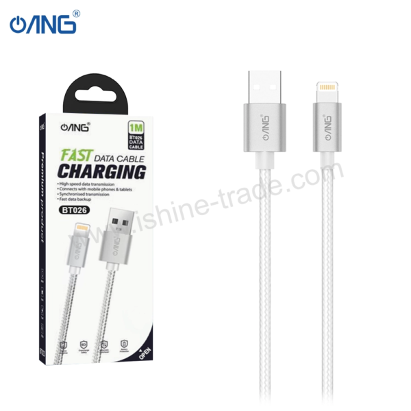 ANG BT026 - Lightning Braided Fast Charging Data Cable  1 Meter