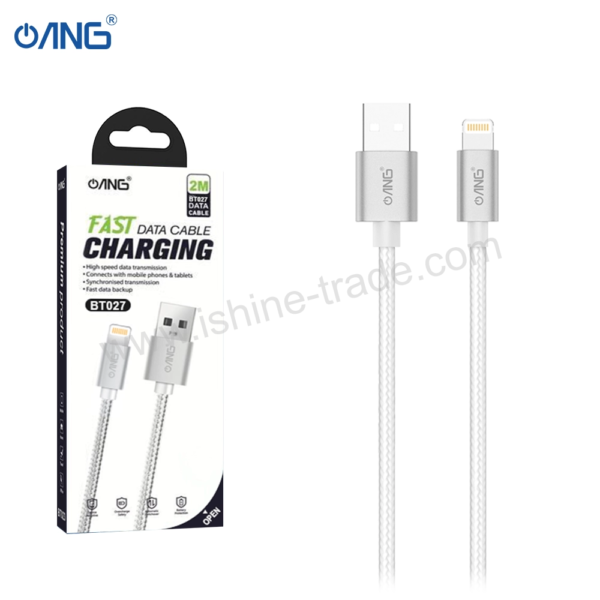ANG BT027 - Lightning Braided Fast Charging Data Cable  2 Meter