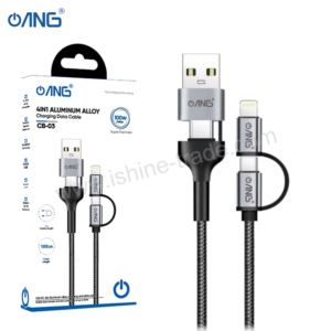 ANG CB03 - 4 in 1 Aluminium Alloy Charging Data Cable 100W