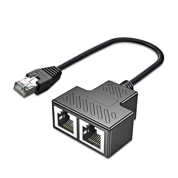 CAT6 RJ45 Ethernet Splitter Male To 2 Female