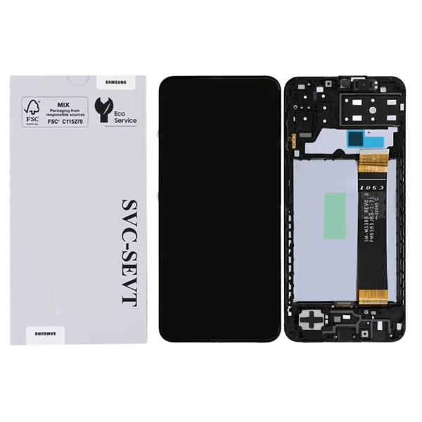 Genuine LCD Screen For Samsung Galaxy A13 (A137) With Frame and Touchpad - Black  (GH82-29228A)