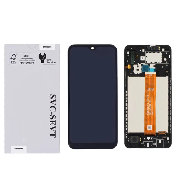 Genuine LCD Screen For Samsung Galaxy A01 Core (A013) With Frame and Touchpad - Black  (GH82-23392A)