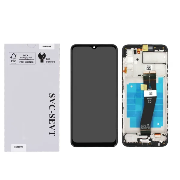 Genuine LCD Screen For Samsung Galaxy A03 (A035) With Frame and Touchpad - Black  (GH81-21626A)