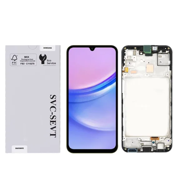 Genuine LCD Screen For Samsung Galaxy A15 4G/5G (A156/A155) With Frame and Touchpad - Black  (GH82-33637A)
