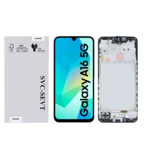 Genuine LCD Screen For Samsung Galaxy A16 5G (A166) With Frame and Touchpad - Black  (GH82-36143A)