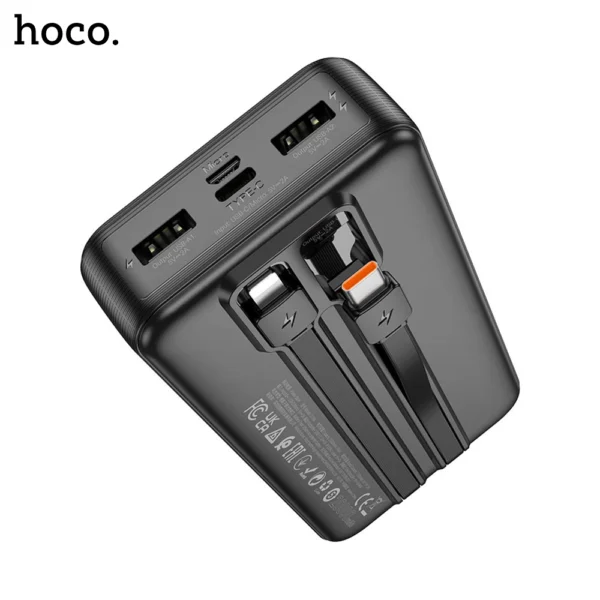 HOCO J118A Speed Energy Power Bank With Built In Charging Cables - 20000mAh - Image 4