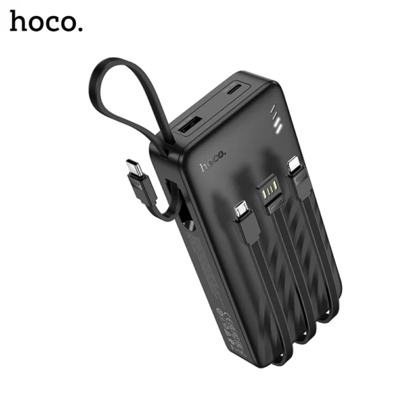 HOCO J146A Night Tide Power Bank with 4 cables  USB A + USB C + Micro USB + Lightning (20000mAh) - Image 3