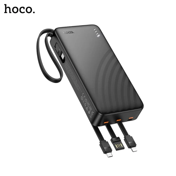 HOCO J146A Night Tide Power Bank with 4 cables  USB A + USB C + Micro USB + Lightning (20000mAh) - Image 2