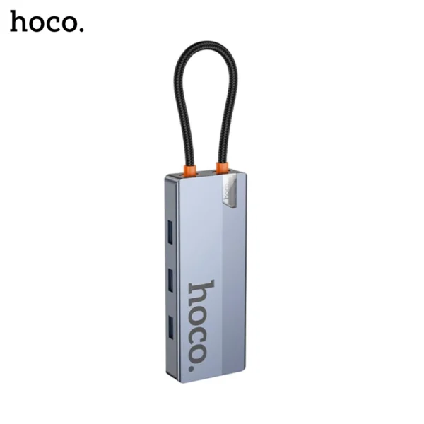 HOCO HB51 Wow 6 in 1 Multi Function Converter USB C to HDTV + PD + RJ45 + 3x USB A 3.0 - Image 4