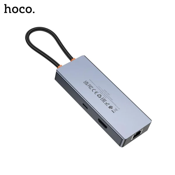 HOCO HB51 Wow 6 in 1 Multi Function Converter USB C to HDTV + PD + RJ45 + 3x USB A 3.0 - Image 5