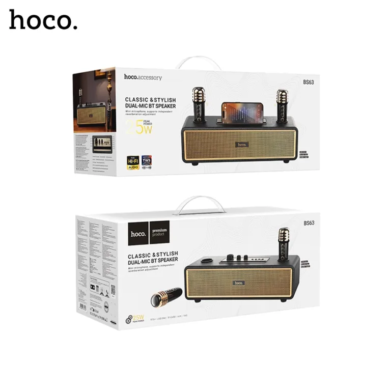 23A HOCO BS63 Graceful Classic Stylish Dual Mic Wireless Bluetooth Speaker Boltify Limited T/A iShine Trade