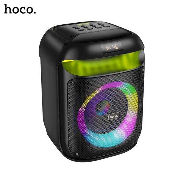 HOCO HA13 Ramon Outdoor BT Speaker With Two Wireless Microphones + Colorful LED - Image 2