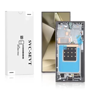 Genuine LCD Screen For Samsung Galaxy S24 Ultra (S928B) With Frame and Touchpad - Titanium Gray  (GH82-33396A)