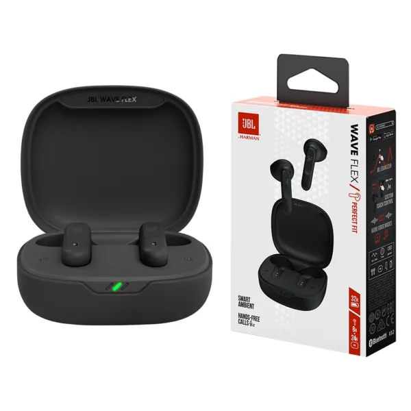 2A JBL Wave Flex True Wireless Earbuds Black Boltify Limited T/A iShine Trade