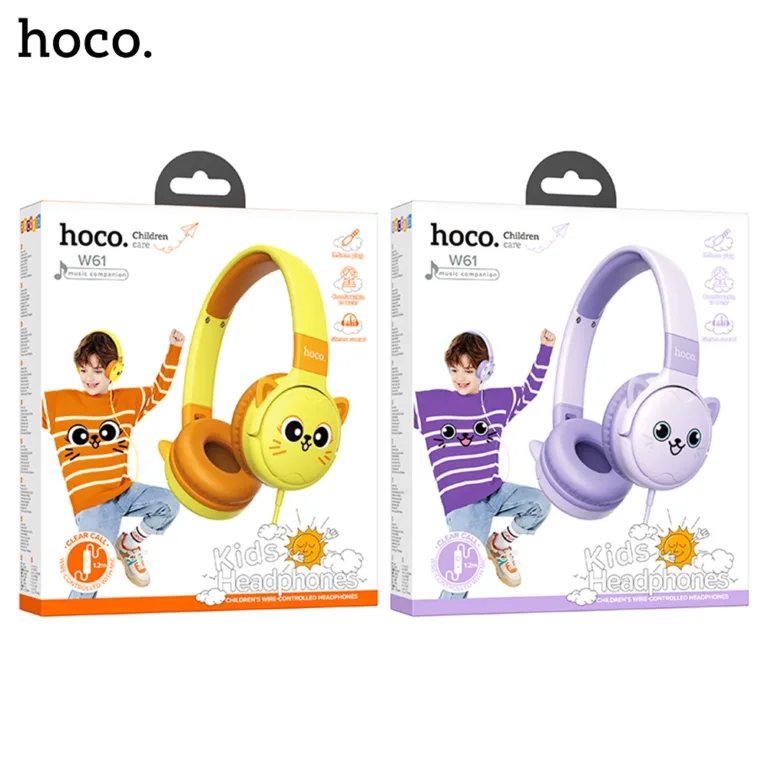 34A HOCO W61 Voice Children Head Mounted Wired Earphones Boltify Limited T/A iShine Trade