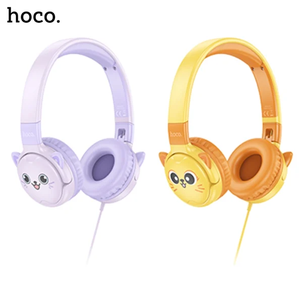 HOCO W61 Voice Children Head Mounted Wired Earphones - Image 2