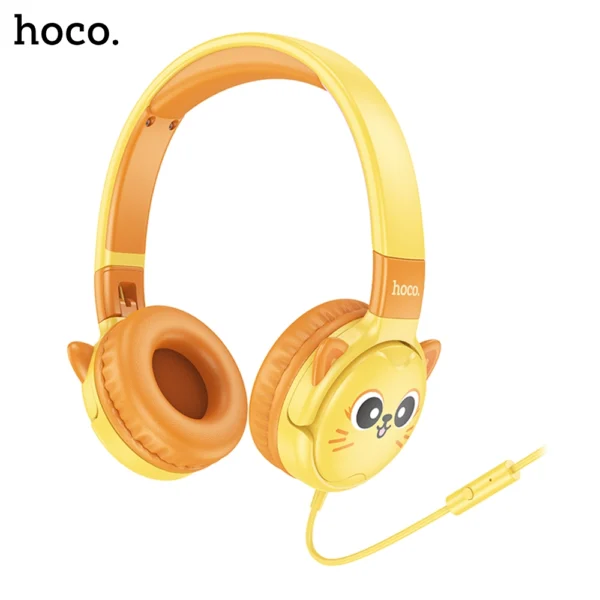 HOCO W61 Voice Children Head Mounted Wired Earphones - Image 4