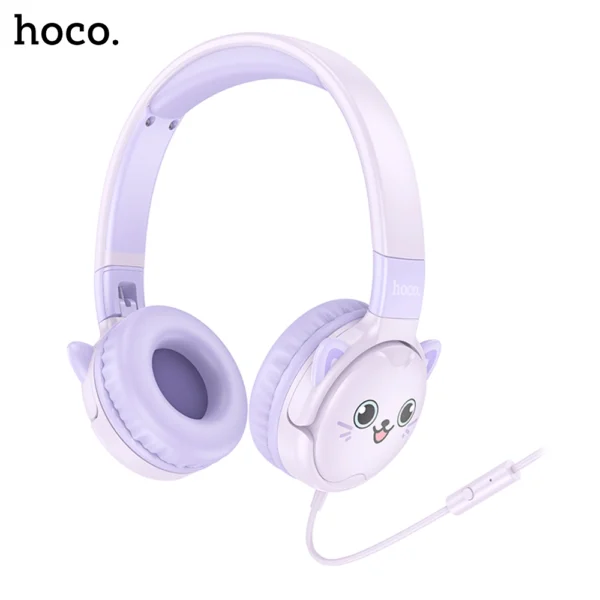 HOCO W61 Voice Children Head Mounted Wired Earphones - Image 5