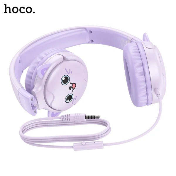 HOCO W61 Voice Children Head Mounted Wired Earphones - Image 6