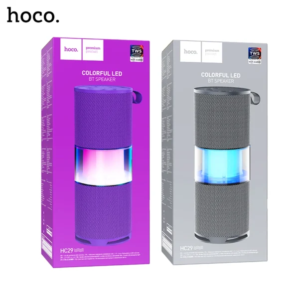 HOCO HC29 Halo Sports Bluetooth Speaker With Colorful LED - Image 1
