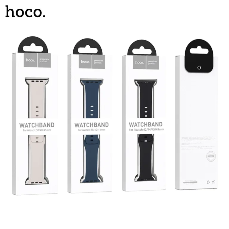 38A HOCO WA15 iWatch Flexible Series 8 Character Buckle Solid Color Silicone Strap Boltify Limited T/A iShine Trade