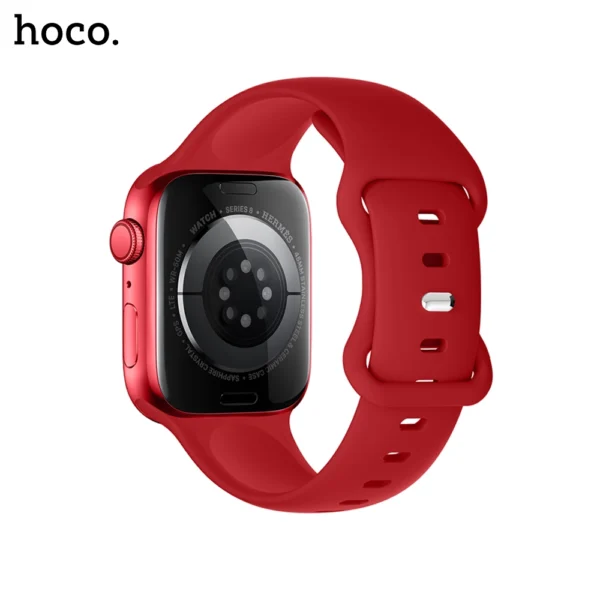 HOCO WA15 iWatch Flexible Series 8 Character Buckle Solid Color Silicone Strap for 38/40/41 mm - Image 4