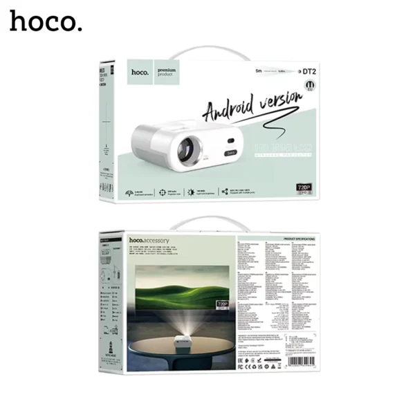 HOCO DT2 Smart Wifi Home Theater Video Projector - 720P Android Version  - EU - Image 1