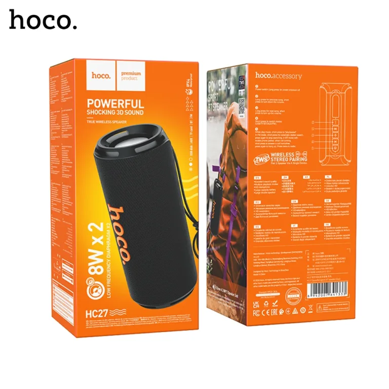 43A HOCO HC27 Soundful Sports True Wireless Bluetooth Speaker With Powerful Shocking 3D Sound Boltify Limited T/A iShine Trade