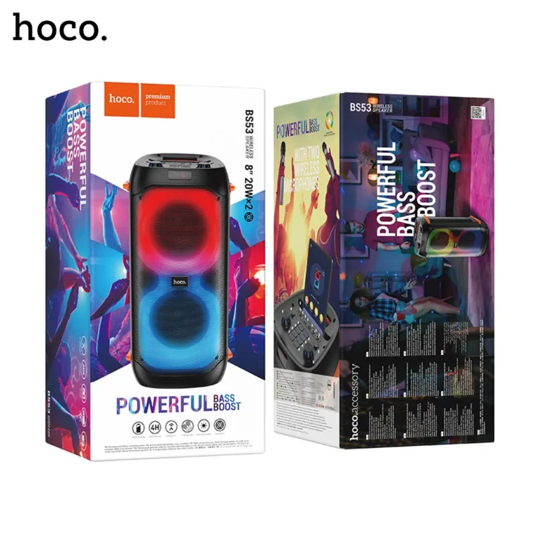 44A HOCO BS53 Manhattan Dual Mic Outdoor Portable Wireless BT Speaker Boltify Limited T/A iShine Trade