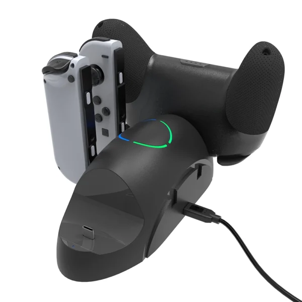 HS-SW168 6 in 1 Charging Dock Station for Switch Joy Con / Switch Pro controller - Image 3